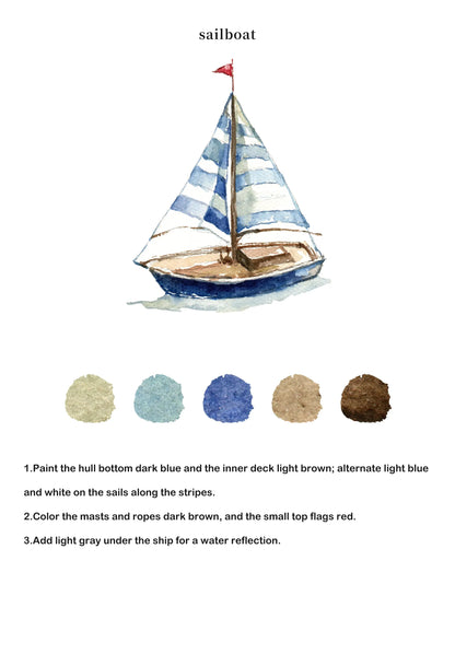 Seaside Watercolor Book (Book Only) ColorWhisper Wellness