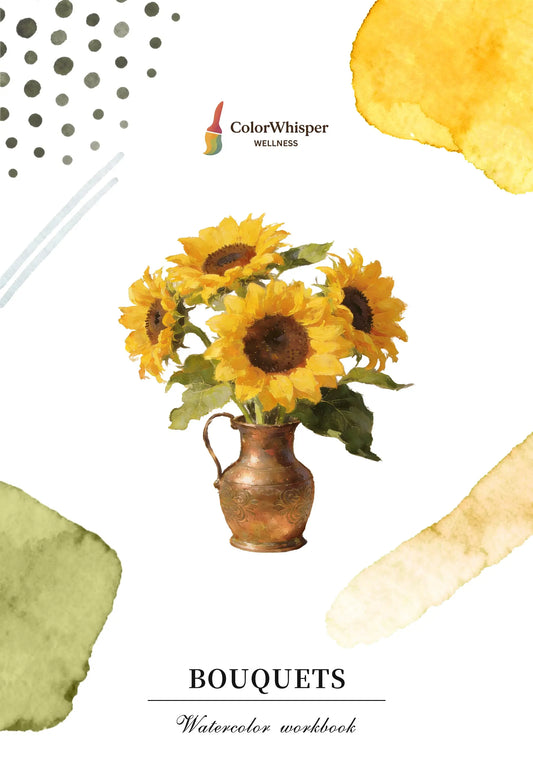 Bouquets Watercolor Book (Book Only) ColorWhisper Wellness