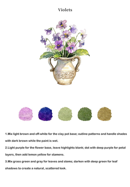 Bouquets Watercolor Book (Book Only) ColorWhisper Wellness