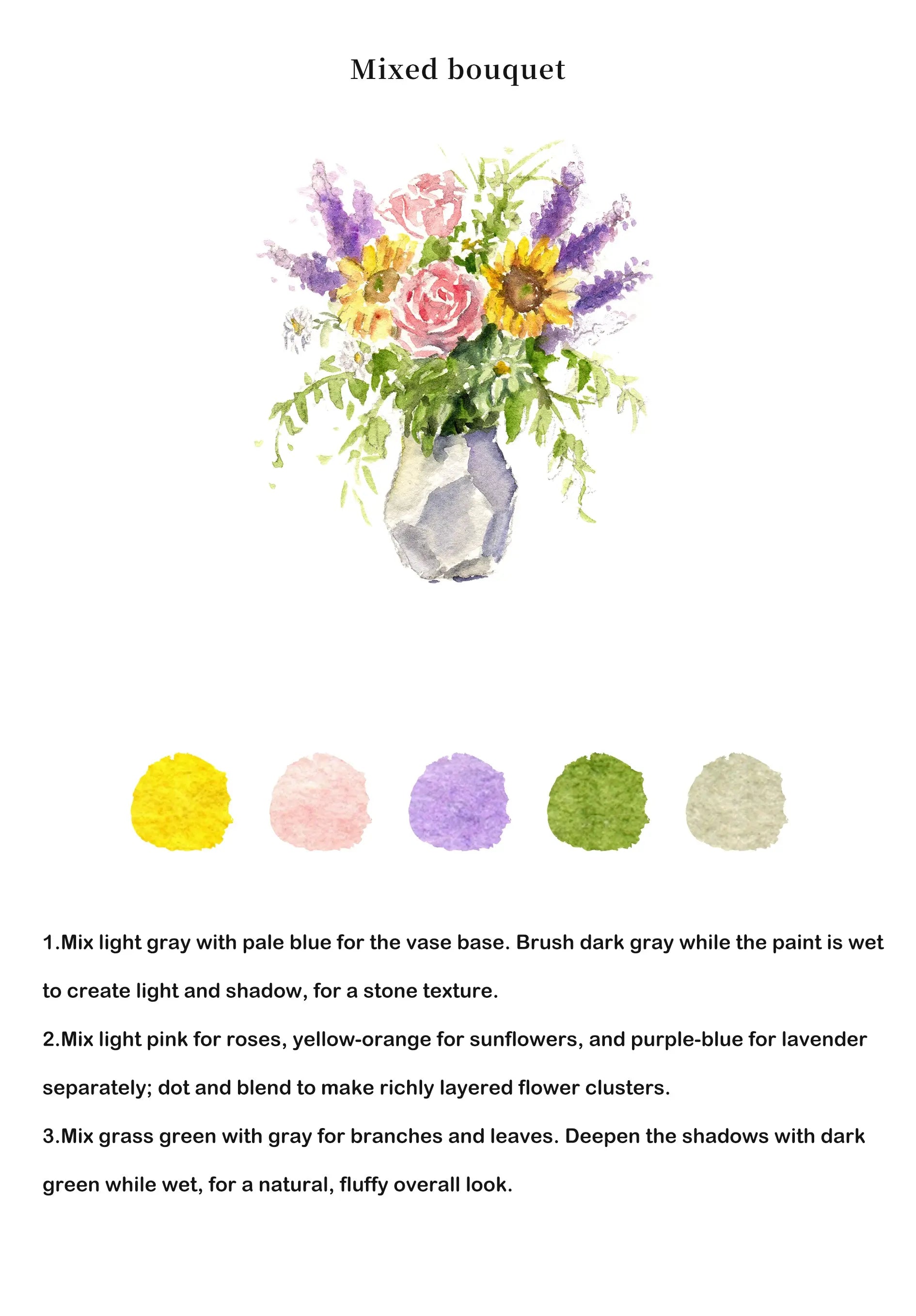 Bouquets Watercolor Book (Book Only) ColorWhisper Wellness