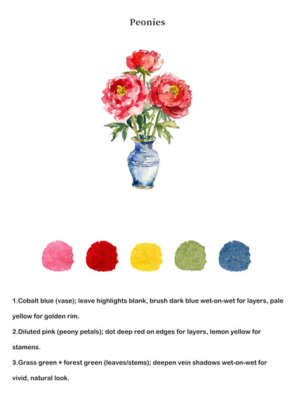 Bouquets Watercolor Book (Book Only) ColorWhisper Wellness