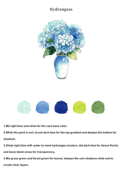Bouquets Watercolor Book (Book Only) ColorWhisper Wellness