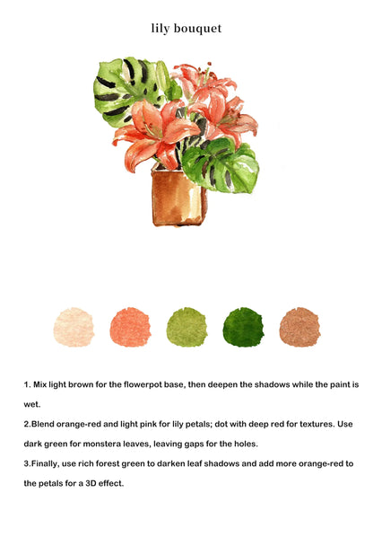 Bouquets Watercolor Book (Book Only) ColorWhisper Wellness