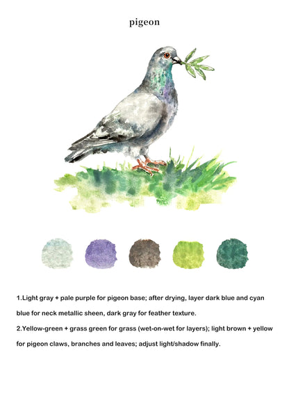 Birds Watercolor Book (Book Only) ColorWhisper Wellness