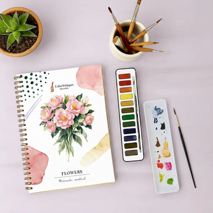 Flowers Watercolor Book (Book Only) ColorWhisper Wellness