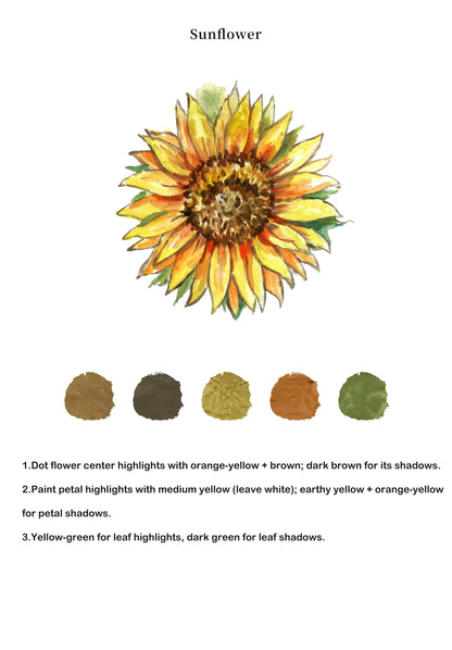 Flowers Watercolor Book (Book Only) ColorWhisper Wellness