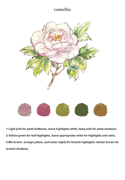 Flowers Watercolor Book (Book Only) ColorWhisper Wellness