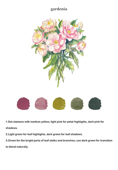 Flowers Watercolor Book (Book Only) ColorWhisper Wellness