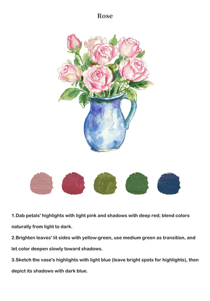 Flowers Watercolor Book (Book Only) ColorWhisper Wellness