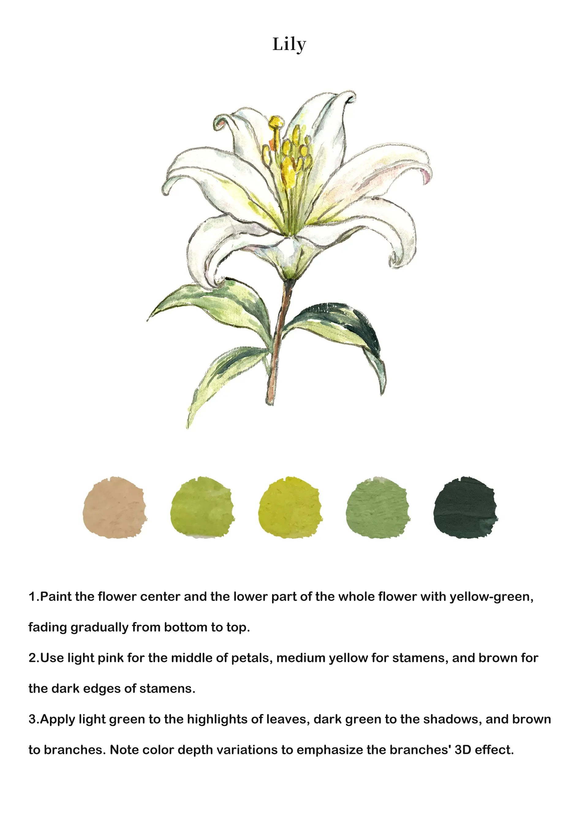 Flowers Watercolor Book (Book Only) ColorWhisper Wellness