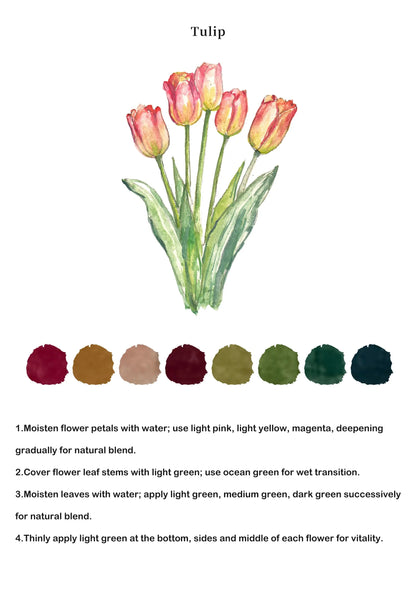 Flowers Watercolor Book (Book Only) ColorWhisper Wellness