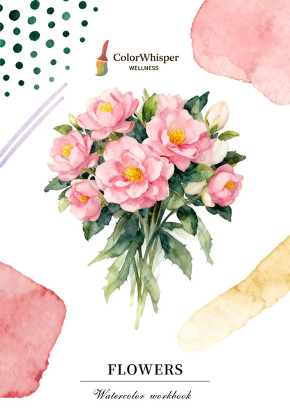 Flowers Watercolor Book (Book Only) ColorWhisper Wellness