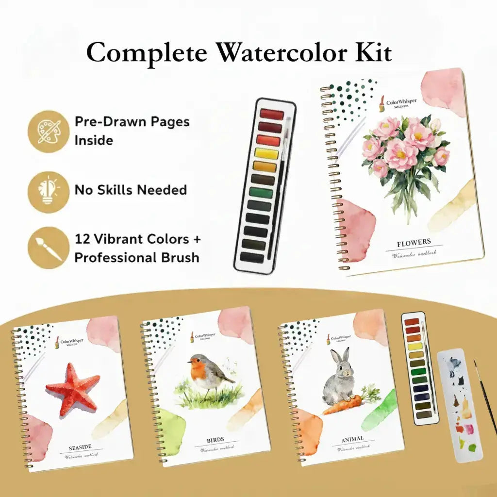Complete Watercolor Kit — Everything You Need to Start Painting ColorWhisper Wellness