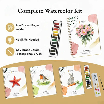 Complete Watercolor Kit — Everything You Need to Start Painting ColorWhisper Wellness