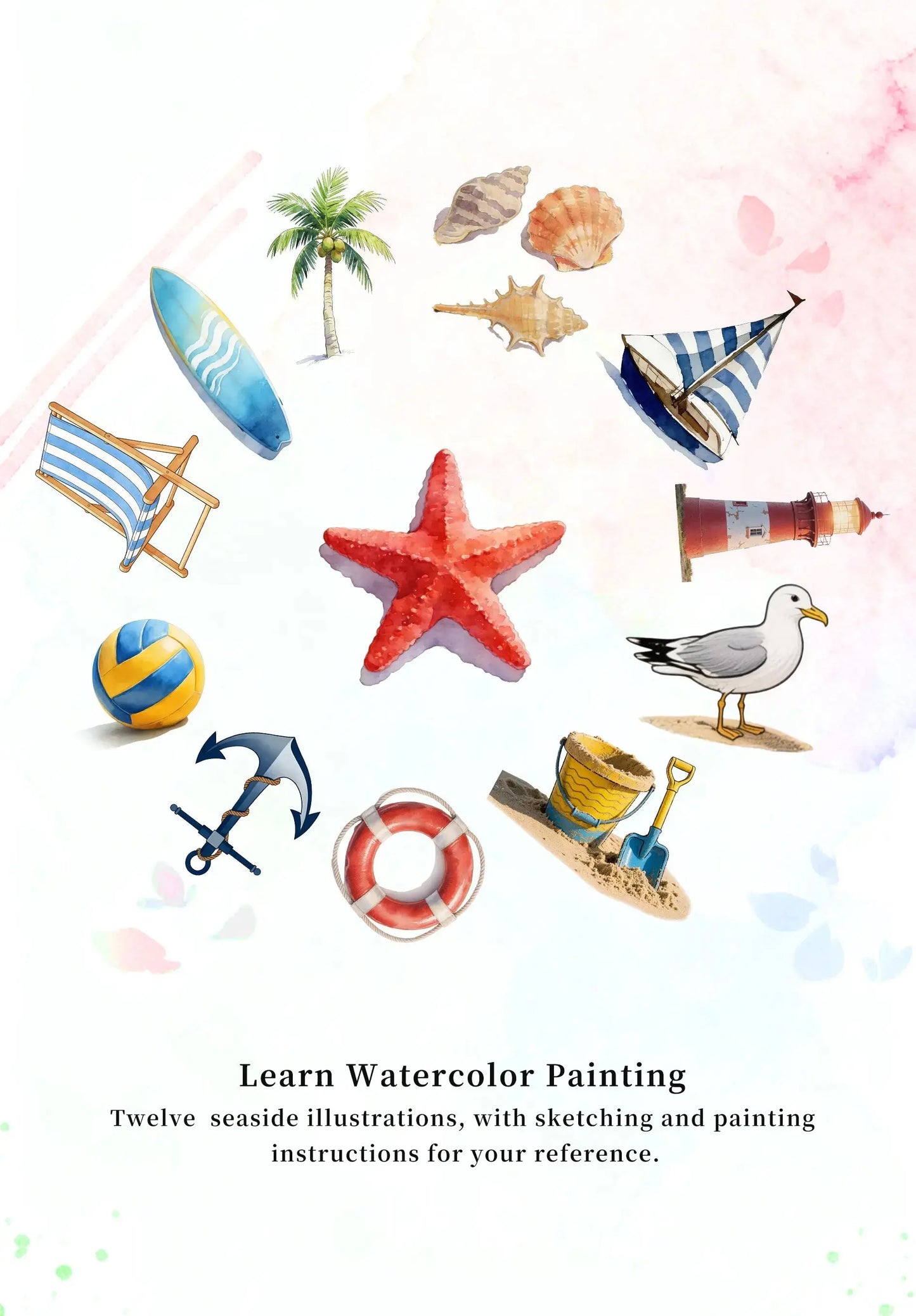 Seaside Watercolor Book (Book Only) ColorWhisper Wellness